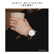  Shop Authentic Daniel Wellington Iconic Chronograph Sheffield White Dial Black Leather Strap Watch For Men - DW00100646 - Luxxuri