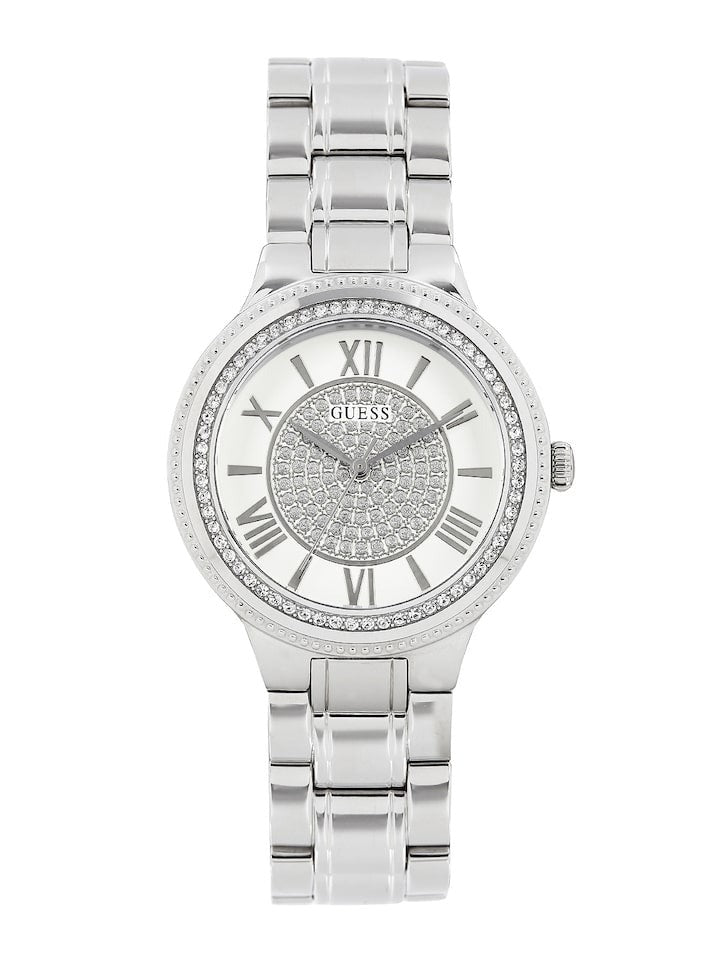  Shop Authentic Guess Madison Diamonds Silver Dial Silver Steel Strap Watch for Women - W0637L1 - Luxxuri