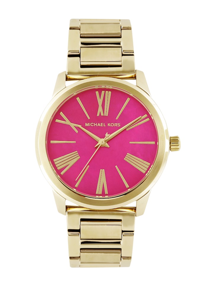 Shop Authentic Michael Kors Hartman Quartz Pink Dial Gold Steel Strap Watch For Women - MK3520 - Luxxuri