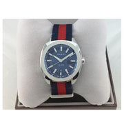  Shop Authentic Gucci GG2570 Quartz Blue Dial Blue & Red Nylon Strap Watch For Men - YA142304 - Luxxuri