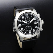  Shop Authentic Marc Jacobs Larry Chronograph Black Dial Black Leather Strap Watch for Men - MBM5033 - Luxxuri