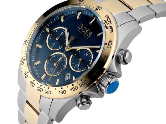 Shop Authentic Hugo Boss Hero Blue Dial Two Tone Steel Strap Watch for Men - 1513767 - Luxxuri