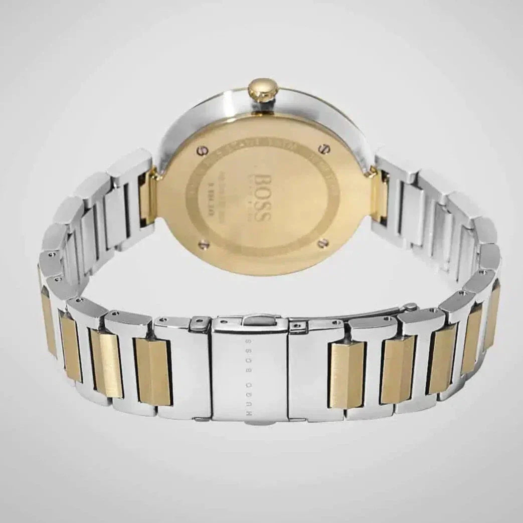  Shop Authentic Hugo Boss Allusion Quartz Silver Dial Two Tone Steel Strap Watch For Women - 1502417 - Luxxuri