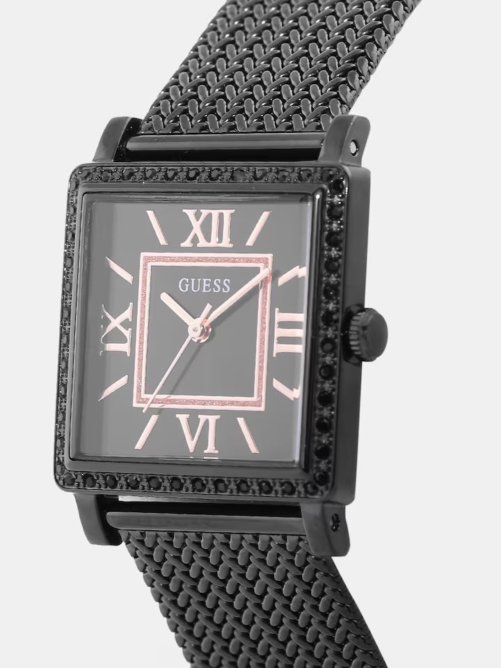  Shop Authentic Guess Highline Black Dial Black Mesh Bracelet Watch for Women - W0826L4 - Luxxuri