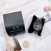  Shop Authentic Armani Exchange Hampton Chronograph Black Dial Black Steel Strap Watch For Men - AX2121 - Luxxuri