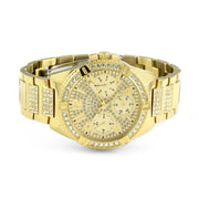  Shop Authentic Guess Frontier Diamonds Gold Dial Gold Steel Strap Watch For Women - W1156L2 - Luxxuri