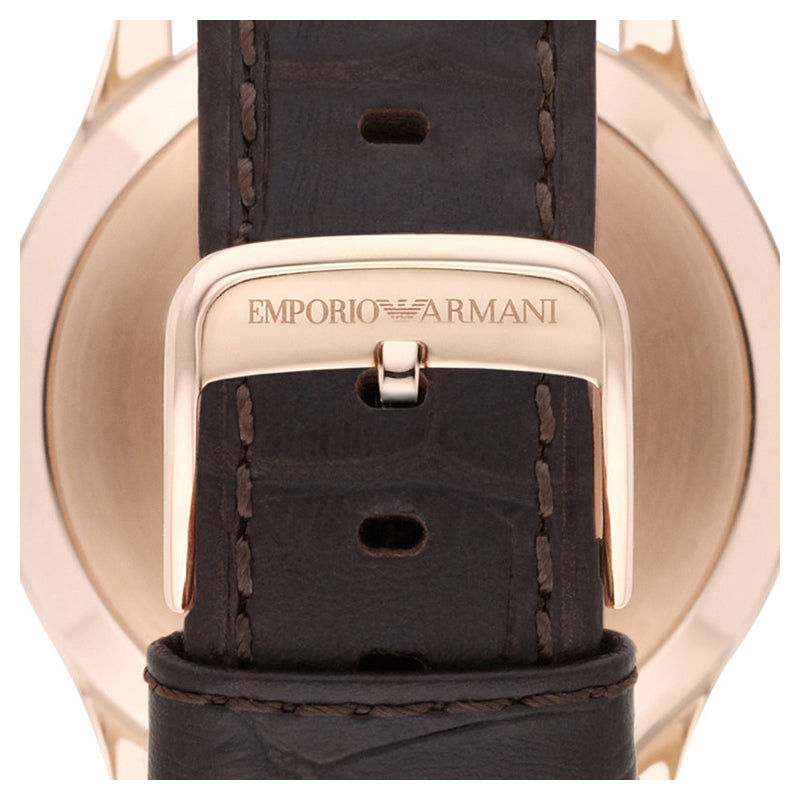  Shop Authentic Emporio Armani Beta Chronograph White Dial Brown Leather Strap Watch For Men - AR1915 - Luxxuri
