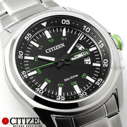  Shop Authentic Citizen Eco Drive Urban Black Dial Silver Stainless Steel Watch For Men - AW0020-59EB - Luxxuri