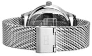  Shop Authentic Tommy Hilfiger Damon Quartz Chronograph Black Dial Silver Mesh Bracelet Watch for Men - 1791415 - Luxxuri