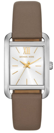  Shop Authentic Michael Kors Monroe Three Hand Silver Dial Grey Leather Strap Watch for Women - MKO1030 - Luxxuri