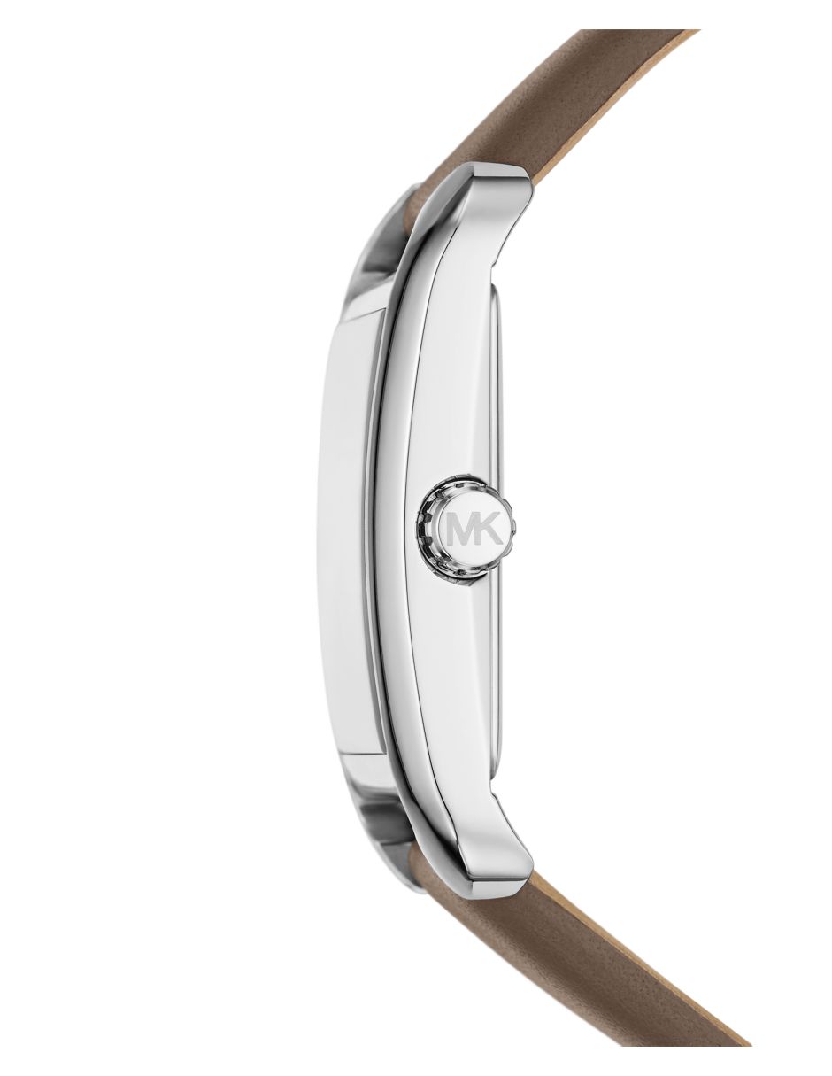  Shop Authentic Michael Kors Monroe Three Hand Silver Dial Grey Leather Strap Watch for Women - MKO1030 - Luxxuri
