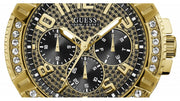  Shop Authentic Guess Frontier Crystals Black Dial Black Silicone Strap Watch For Men - W1132G1 - Luxxuri