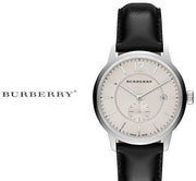  Shop Authentic Burberry The Classic Horseferry Beige Dial Black Leather Strap Watch for Men - BU10000 - Luxxuri