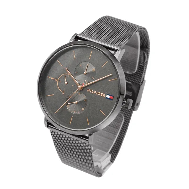  Shop Authentic Tommy Hilfiger Jenna Multifunction Grey Dial Grey Mesh Bracelet Watch For Women - 1781945 - Luxxuri