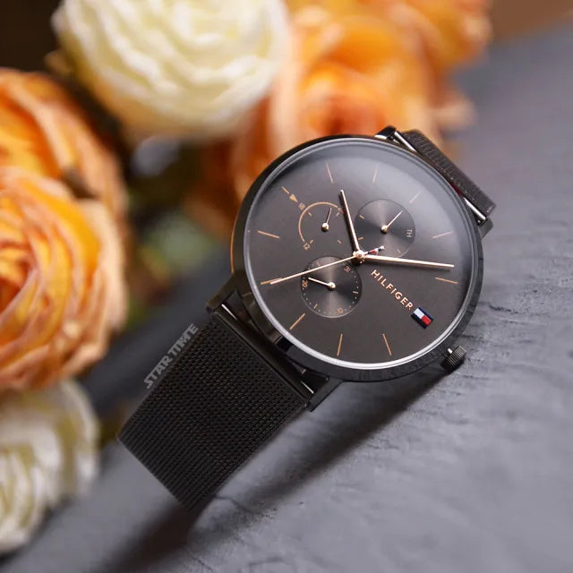  Shop Authentic Tommy Hilfiger Jenna Multifunction Grey Dial Grey Mesh Bracelet Watch For Women - 1781945 - Luxxuri