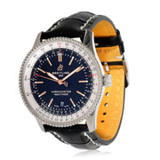  Shop Authentic Breitling Navitimer 1 Automatic 41mm Black Dial Black Leather Strap Mens Watch - A17326211B1P1 - Luxxuri