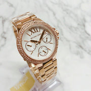 Shop Authentic Michael Kors Camille Multifunction White Dial Rose Gold Steel Strap Watch For Women - MK6845 - Luxxuri