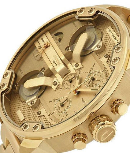  Shop Authentic Diesel Mr Daddy 2.0 Gold Dial Gold Steel Strap Watch For Men - DZ7399 - Luxxuri