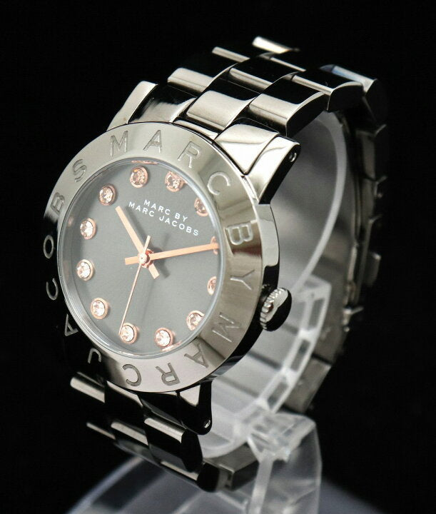  Shop Authentic Marc Jacobs Rock Crystal Grey Dial Grey Steel Strap Watch for Women - MBM8596 - Luxxuri