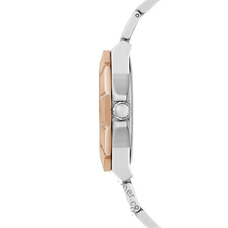  Shop Authentic Guess Sunray Multifunction Crystals Silver Dial Two Tone Steel Strap Watch For Women - GW0616L3 - Luxxuri