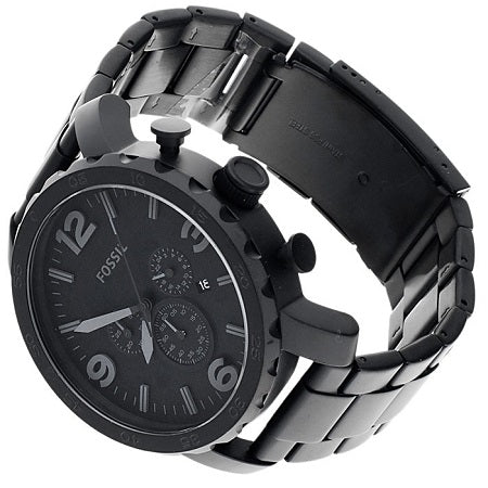  Shop Authentic Fossil Nate Chronograph Black Dial Black Steel Strap Watch for Men - JR1401 - Luxxuri