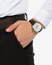  Shop Authentic Hugo Boss Jet Silver Dial Black Leather Strap Watch for Men - 1513282 - Luxxuri