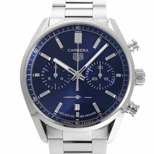  Shop Authentic Tag Heuer Carrera Chronograph Blue Dial Silver Steel Strap Watch for Men - CBN2011.BA0642 - Luxxuri
