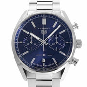  Shop Authentic Tag Heuer Carrera Chronograph Blue Dial Silver Steel Strap Watch for Men - CBN2011.BA0642 - Luxxuri