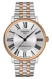 Tissot Carson Premium Powermatic 80 Silver Dial Two Tone Steel Strap Watch For Men - T122.407.22.033.00