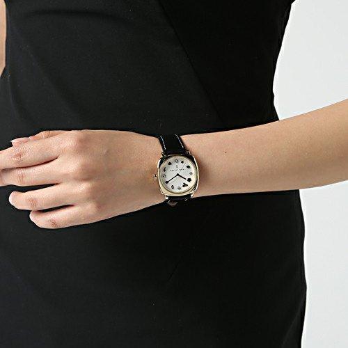  Shop Authentic Marc Jacobs Mandy White Dial Black Leather Strap Watch for Women - MJ1564 - Luxxuri