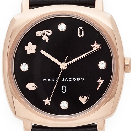 Shop Authentic Marc Jacobs Mandy Black Dial Black Leather Strap Watch for Women - MJ1565 - Luxxuri