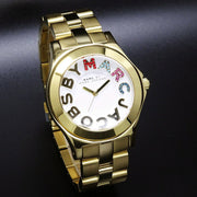  Shop Authentic Marc Jacobs Rivera White Dial Gold Steel Strap Watch for Women - MBM3137 - Luxxuri
