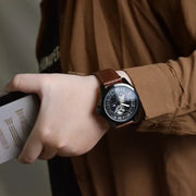  Shop Authentic Tommy Hilfiger Bruce Automatic Black Dial Brown Leather Strap Watch for Men - 1791280 - Luxxuri