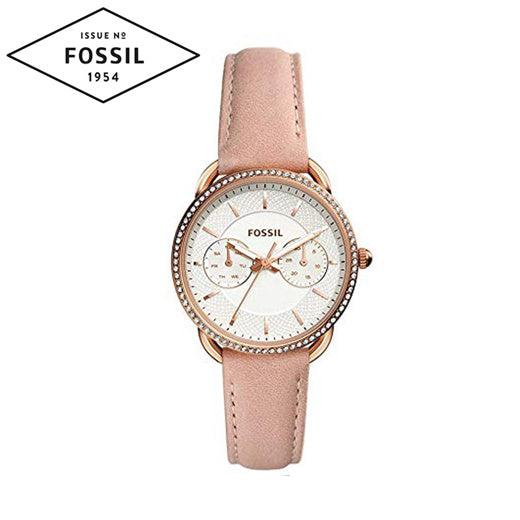  Shop Authentic Fossil Tailor Quartz White Dial Pink Leather Strap Watch for Women - ES4393 - Luxxuri