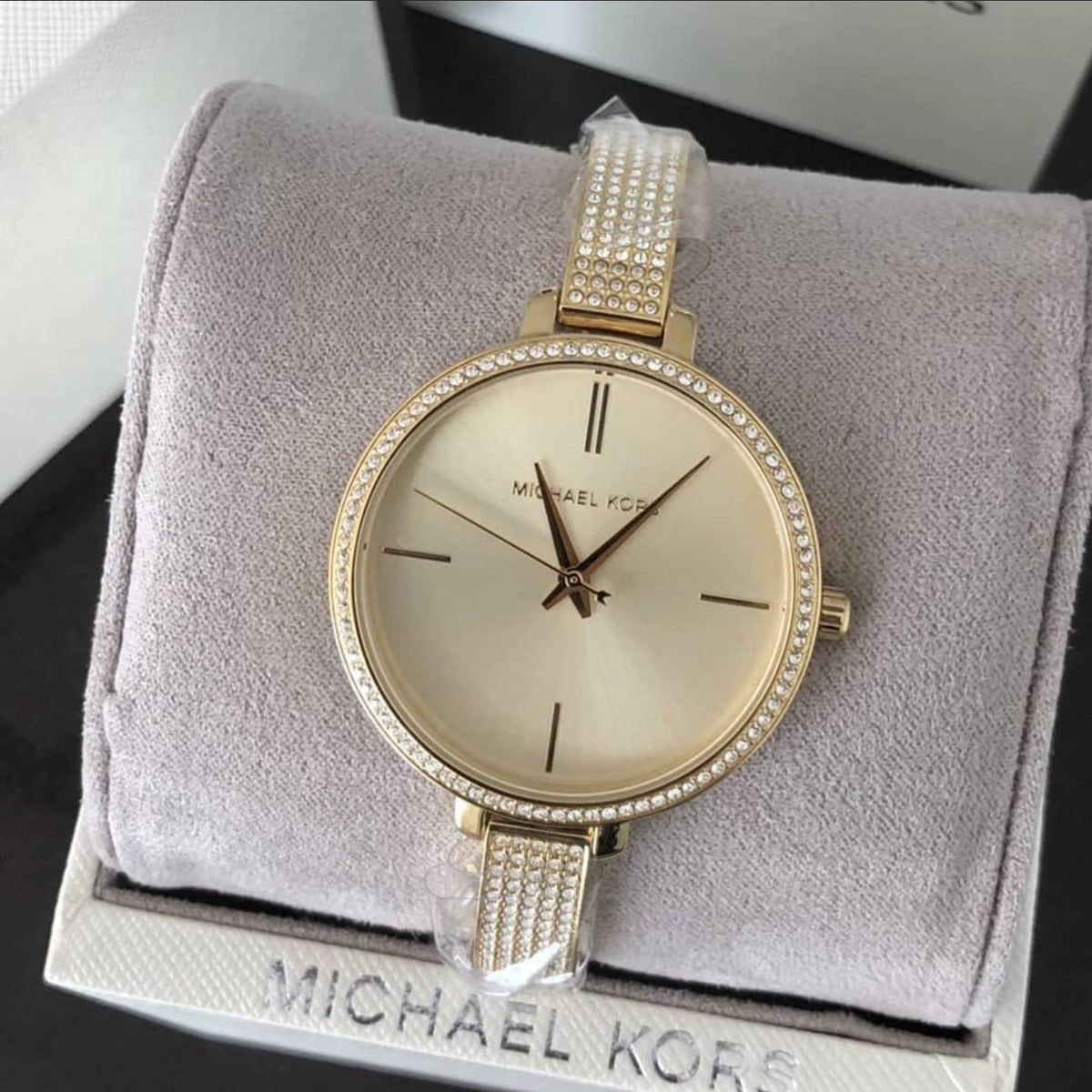  Shop Authentic Michael Kors Jaryn Quartz Gold Dial Gold Steel Strap Watch For Women - MK3784 - Luxxuri