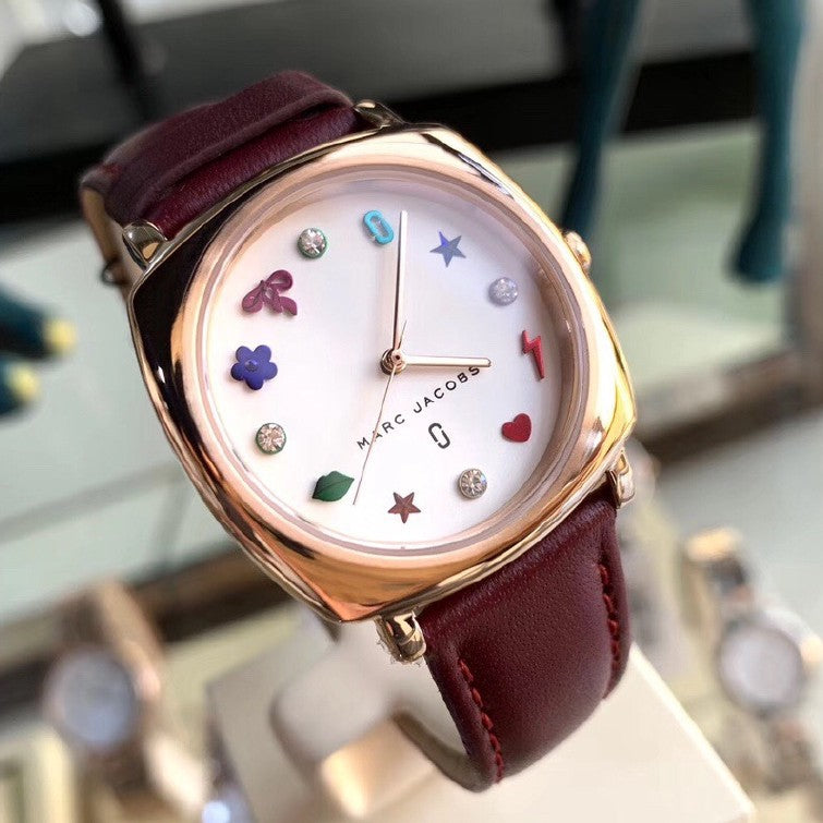  Shop Authentic Marc Jacobs Mandy White Dial Brown Leather Strap Watch for Women - MJ1598 - Luxxuri