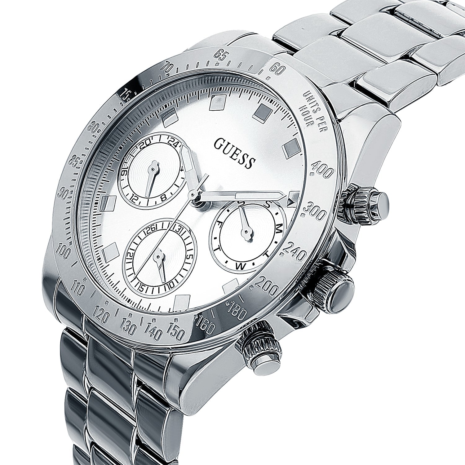  Shop Authentic Guess Eclipse Multi Function Silver Dial Silver Steel Strap Watch for Women - GW0314L1 - Luxxuri