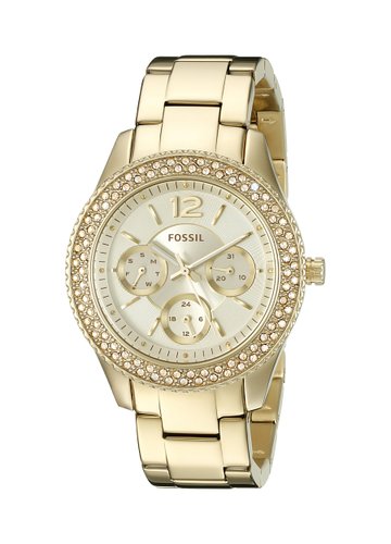  Shop Authentic Fossil Stella Multifunction Gold Dial Gold Steel Strap Watch for Women - ES3589 - Luxxuri