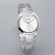  Shop Authentic Calvin Klein Class White Dial Silver Steel Strap Watch for Women - K6R23126 - Luxxuri