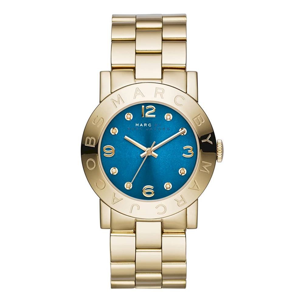  Shop Authentic Marc Jacobs Amy Blue Dial Gold Steel Strap Watch for Women - MBM3303 - Luxxuri