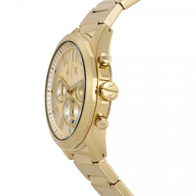  Shop Authentic Armani Exchange Drexler Chronograph Gold Dial Gold Steel Strap Watch For Men - AX2602 - Luxxuri