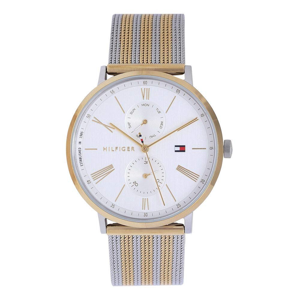  Shop Authentic Tommy Hilfiger Jenna Quartz White Dial Two Tone Mesh Bracelet Watch for Women  - 1782074 - Luxxuri