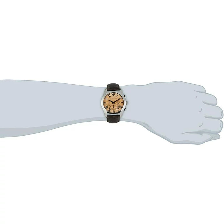  Shop Authentic Emporio Armani Valente Chronograph Amber Dial Brown Leather Strap Watch For Men - AR1634 - Luxxuri