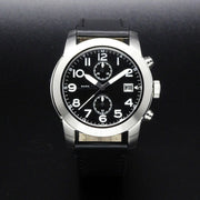  Shop Authentic Marc Jacobs Larry Chronograph Black Dial Black Leather Strap Watch for Men - MBM5033 - Luxxuri