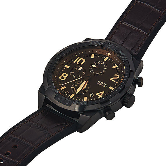  Shop Authentic Fossil Bronson Chronograph Brown Dial Brown Leather Strap Watch for Men - FS5713 - Luxxuri