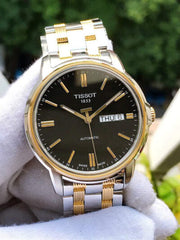  Shop Authentic Tissot Automatics III Day Date Black Dial Two Tone Steel Strap Watch For Men - T065.430.22.051.00 - Luxxuri