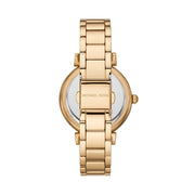 Shop Authentic Michael Kors Abbey Three-Hand Analog White Dial Gold Steel Strap Watch for Women - MK4615 - Luxxuri