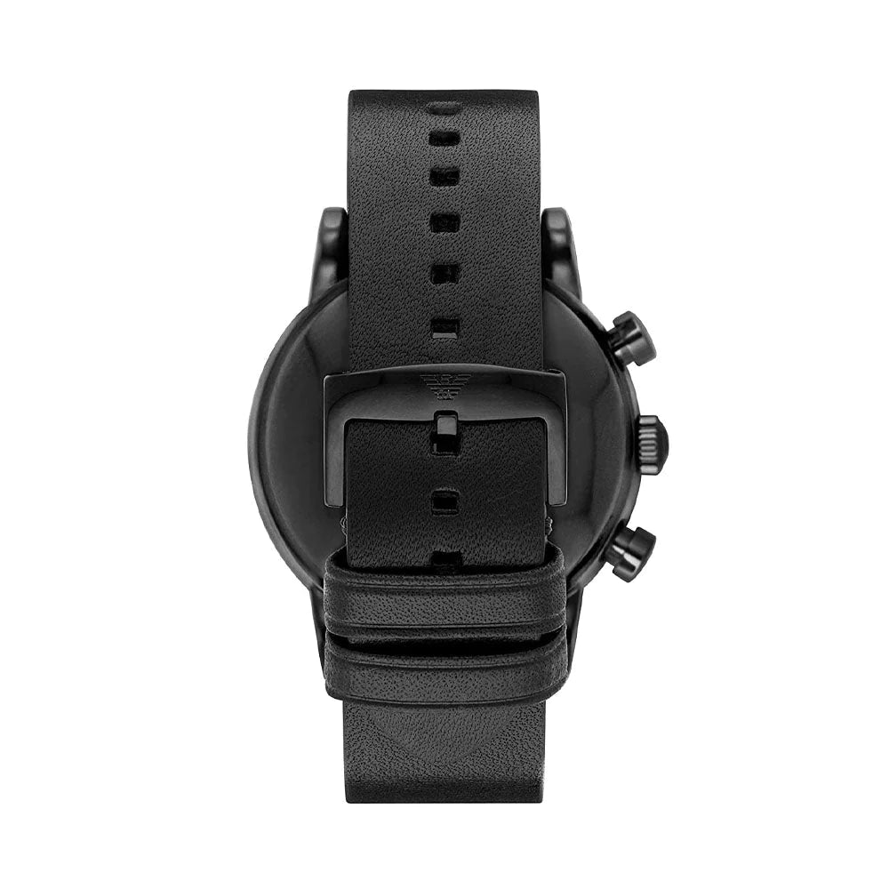  Shop Authentic Emporio Armani Dress Chronograph Black Dial Black Leather Strap Watch For Men - AR1918 - Luxxuri