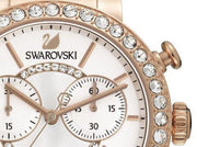  Shop Authentic Swarovski Citra Sphere Chrono White Dial White Leather Strap Watch for Women - 5080602 - Luxxuri