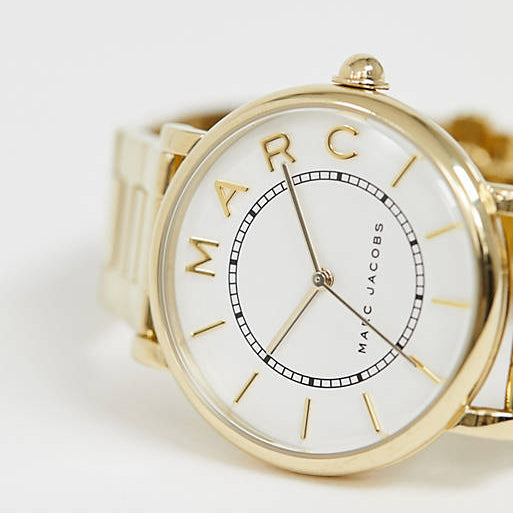 Shop Authentic Marc Jacobs Roxy White Dial Gold Steel Strap Watch for Women - MJ3522 - Luxxuri